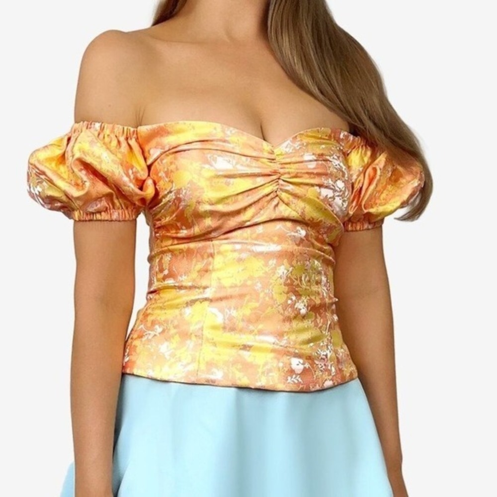 Song of Style Clementine Top Size XS Pink Sunset‎ Soft Girl Coquette Summer
